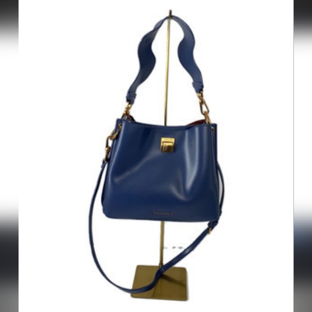 Charles & Keith Navy Blue Shoulder Bag
